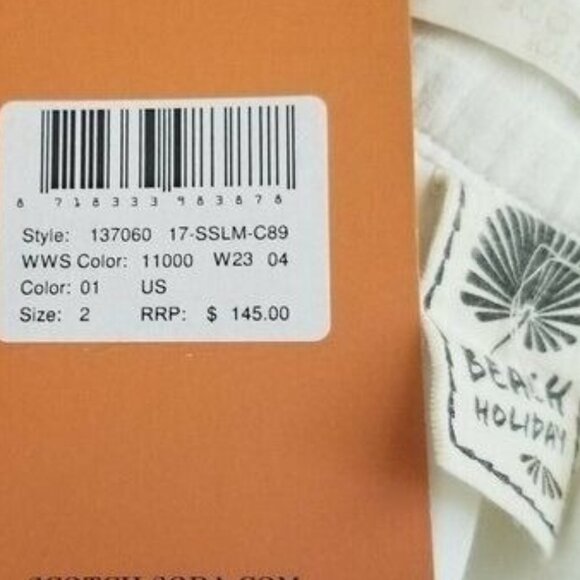 Scotch & Soda Skirt 2 White Lace Insert Eyelet Beach Holiday Summer Resort - Picture 9 of 12